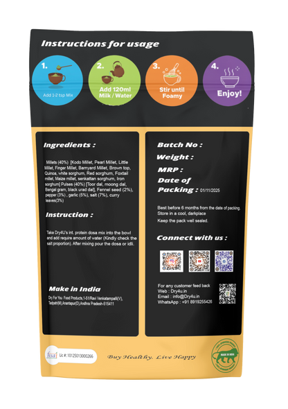 Instant millets dosa powder